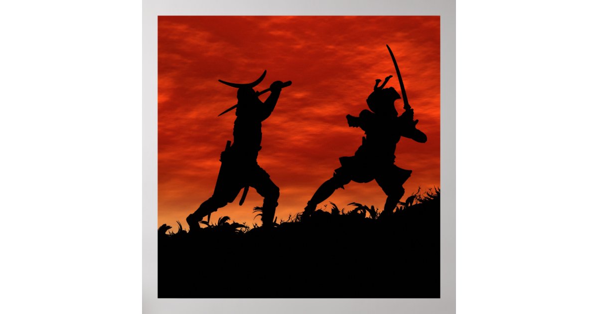 Dueling Samurai Poster | Zazzle