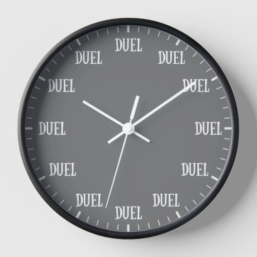 Dueling Time to Duel Clock in Dark Grey Gray
