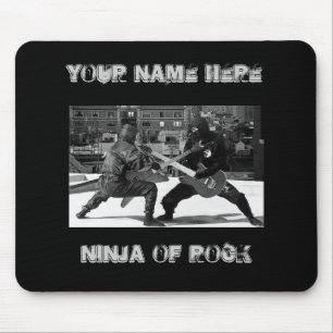 Duelling ninjas mouse pad