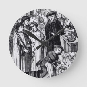 Dues on Wines, granted to the Chapter of Tournai b Round Clock