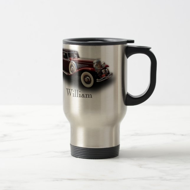 Duesenberg/Duesy Model J Classic Car Personalized Travel Mug (Right)