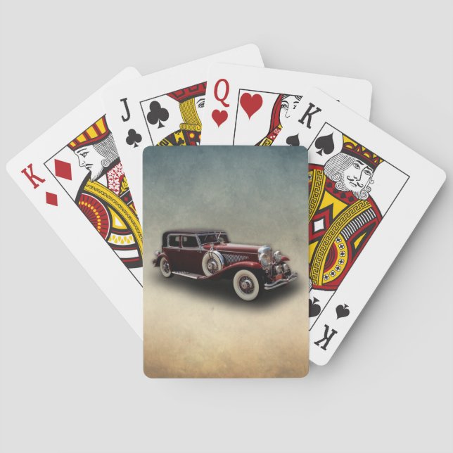 Duesenberg (Duesy) Model J Classic Car Poker Cards (Back)