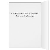 Duet of the Gold-beaked Cranes Cards (Inside (Left))