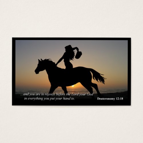Dueteronomy 12:18 Inspirational Personal Cards Business Cards
