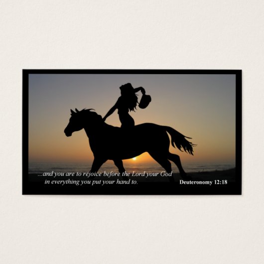 Dueteronomy 12:18 Inspirational Personal Cards (Front)