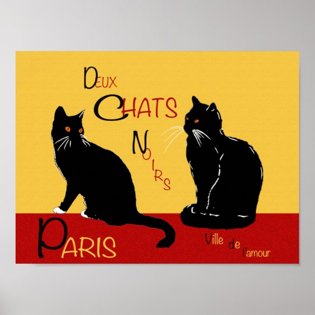 Duex Chats Noirs Poster (Front)