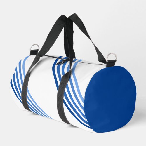Duffel Bag _ Blue Stripes on Diagonal