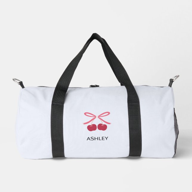 Duffle Bag | Sweet Cherry Bow Cute Bag (Front)