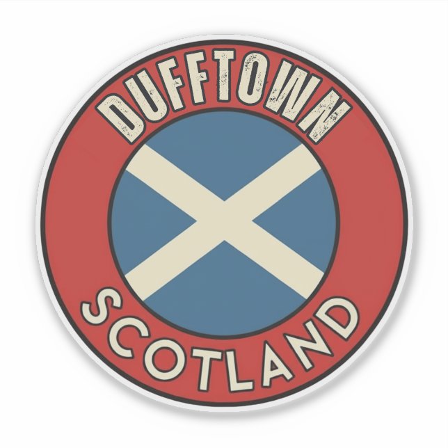 Dufftown, Scotland Sticker (Front)