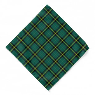 Duffy Clan Tartan Green Plaid Pattern Bandana