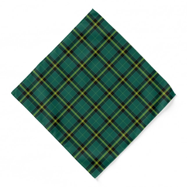 Duffy Clan Tartan Green Plaid Pattern Bandana (Front)