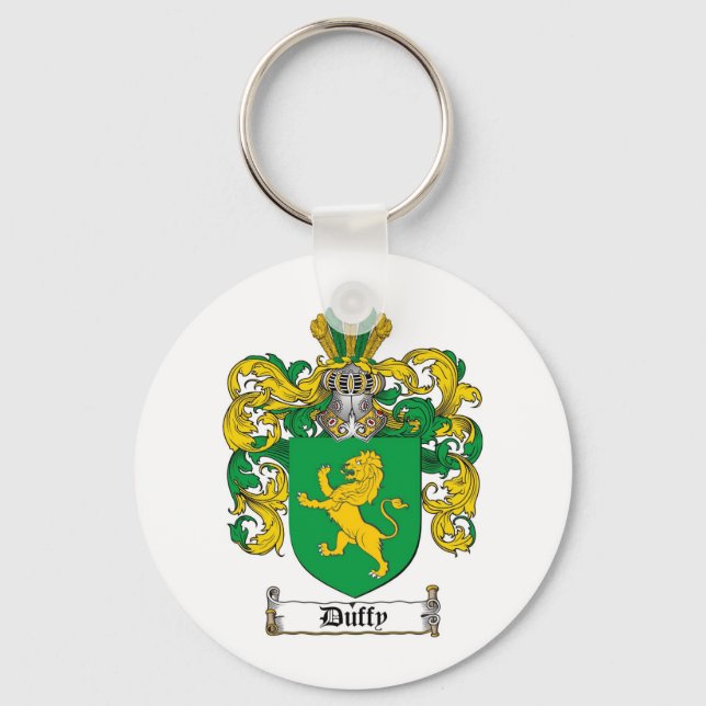 DUFFY FAMILY CREST -  DUFFY COAT OF ARMS KEYCHAIN (Front)