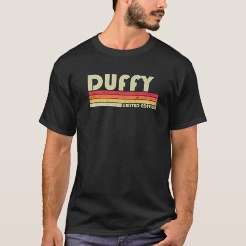 DUFFY Surname Funny Retro Vintage 80S 90S Birthday T_Shirt