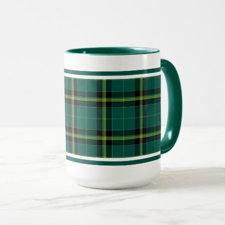 Duffy Tartan Pattern Green Irish Plaid Mug