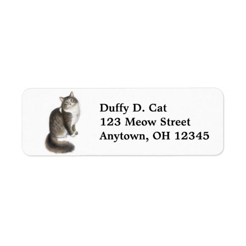 Duffy the Cat Label