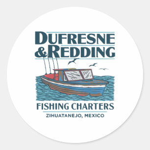 Dufresne And Redding Fishing Charters Classic Round Sticker