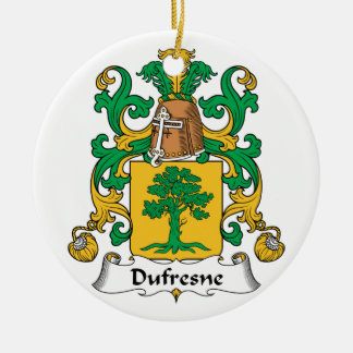 Dufresne Family Crest Ceramic Ornament