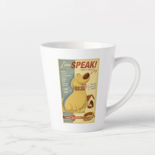 Dug - I can speak! - Muntz talking dog collar Latte Mug (Right)