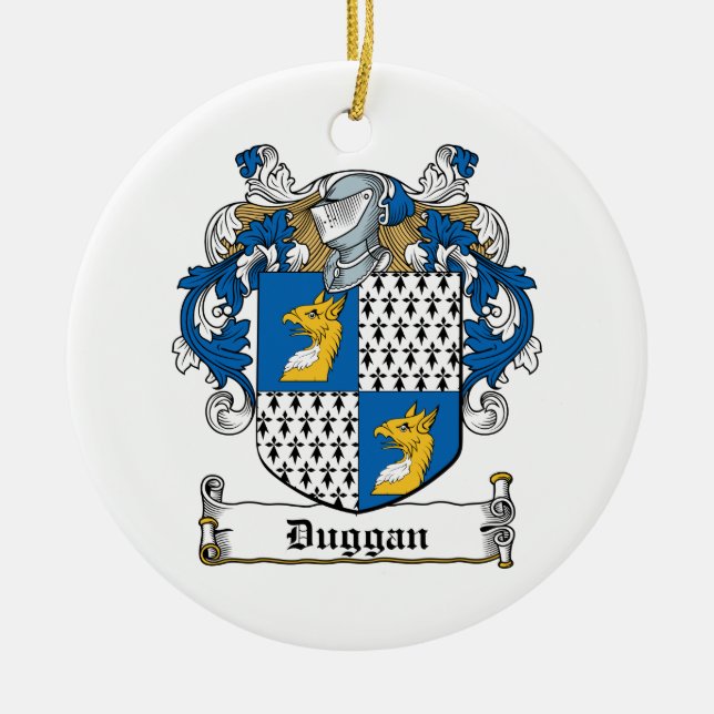 Duggan Family Crest Ceramic Ornament (Front)
