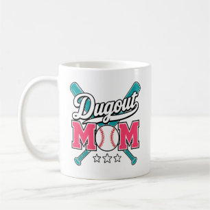 Dugout Mom Baseball Coffee Mug
