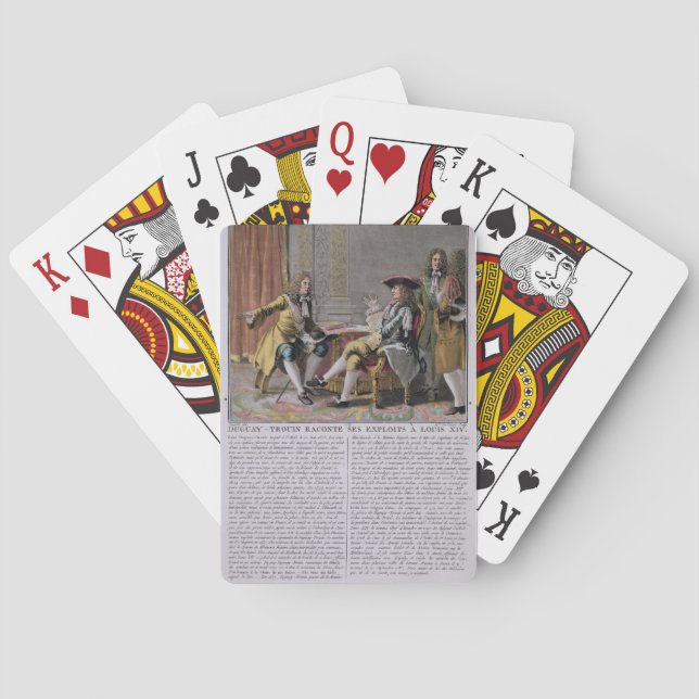 Duguay-Trouin (1673-1736) recounting his naval exp Poker Cards (Back)