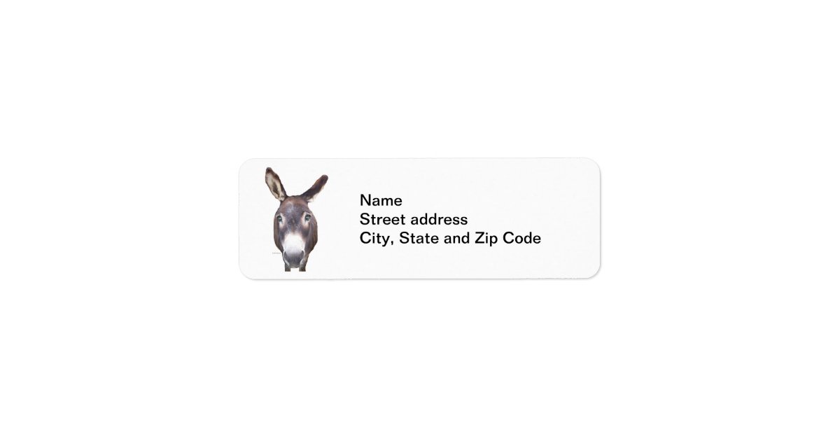 Duh! Donkey Label | Zazzle