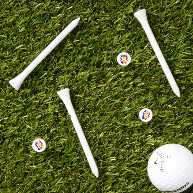 DUH Logo Golf Tees – Play Bold, Swing Free (Grass Multi)