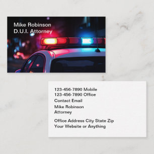 DUI Criminal Defense Attorney Business Cards