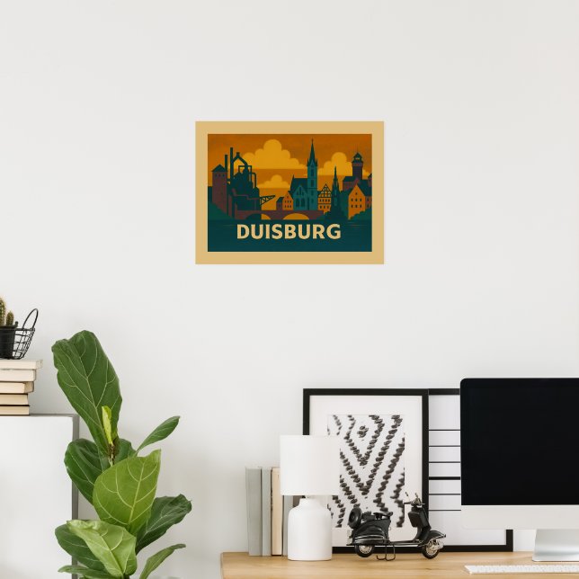 Duisburg Germany City Art Poster (Home Office)
