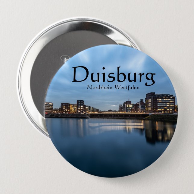 Duisburg Germany Souvenir  Button (Front & Back)