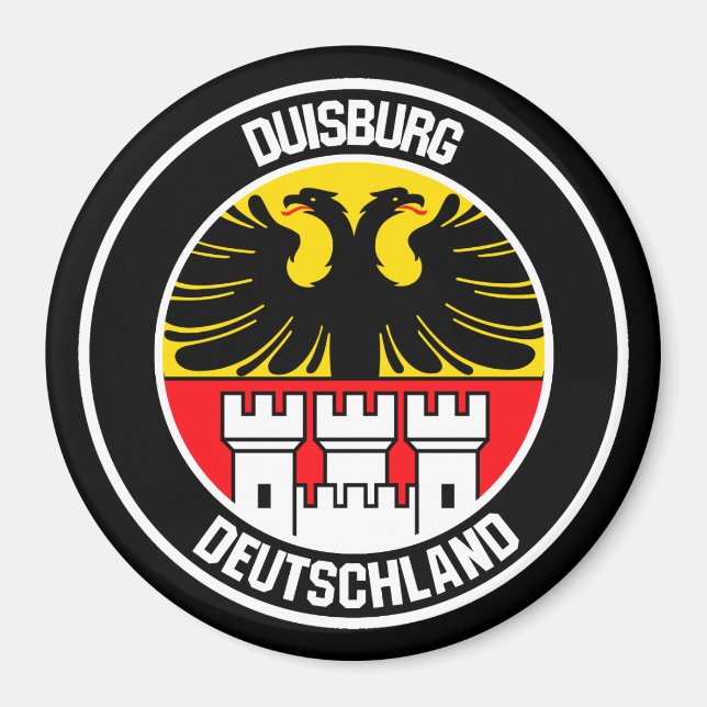 Duisburg Round Emblem Magnet (Front)