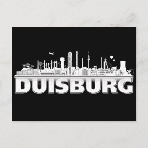 Duisburg Stadt Skyline _ Postkarte Postcard