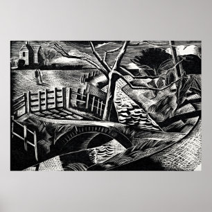Duke by the Road – Paul Nash Woodcut Print
