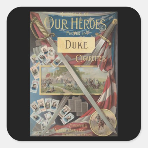Duke Cigs _ Vintage Cigarettes Square Sticker