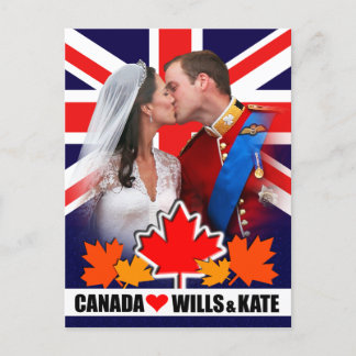 Duke & Duchess of Cambridge Canada Postcard
