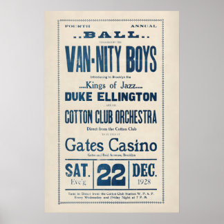 Duke Ellington jazz poster - Cotton Club - Gates