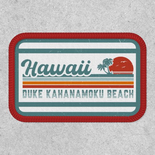 Duke Kahanamoku Beach Hawaii Retro Palm Trees 60s Patch