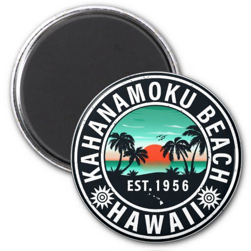 Duke Kahanamoku Beach Hawaii Retro Sunset Souvenir Magnet