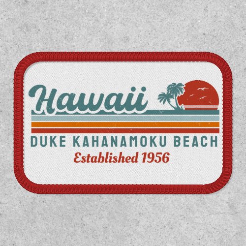 Duke Kahanamoku Beach Hi Retro Palm Trees 80s Patch
