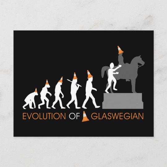 Duke of Wellington's Glasgow Traffic Cone Hat Postcard