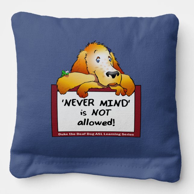 Duke the Deaf Dog Cornhole Bags (Front)