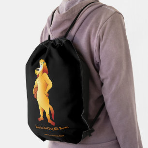 Duke the Deaf Dog drawstring bag