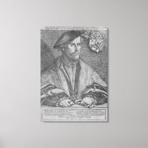 Duke Wilhelm V of Cleve 1540 Canvas Print