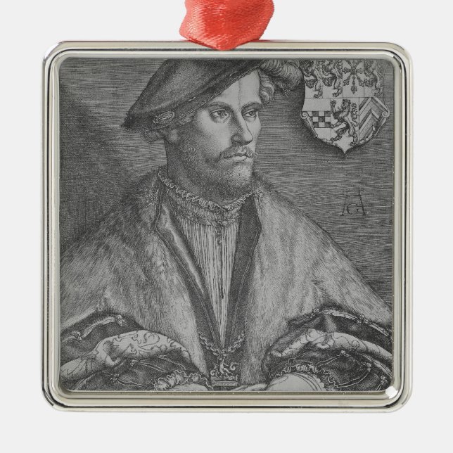 Duke Wilhelm V of Cleve, 1540 Metal Ornament (Front)