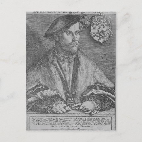 Duke Wilhelm V of Cleve 1540 Postcard