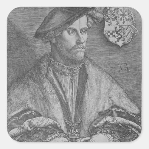 Duke Wilhelm V of Cleve 1540 Square Sticker