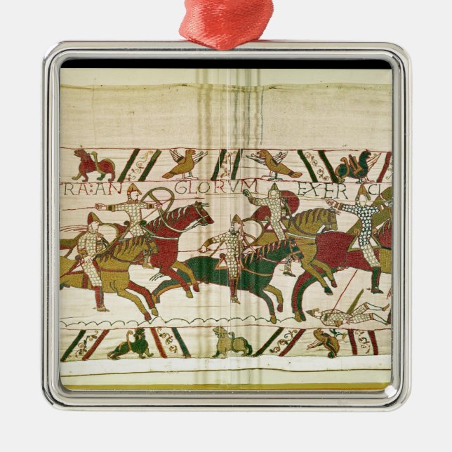 Duke William exhorts his troops Metal Ornament (Front)