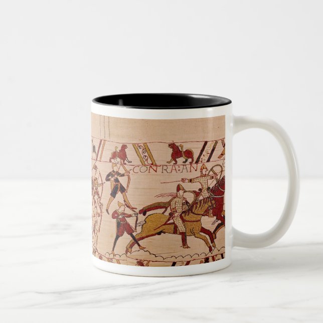 Duke William exhorts his troops Two-Tone Coffee Mug (Right)