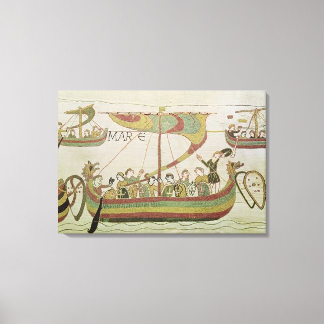 Duke William of Normandy crosses the sea Canvas Print (Front)