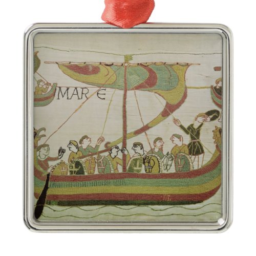 Duke William of Normandy crosses the sea Metal Ornament